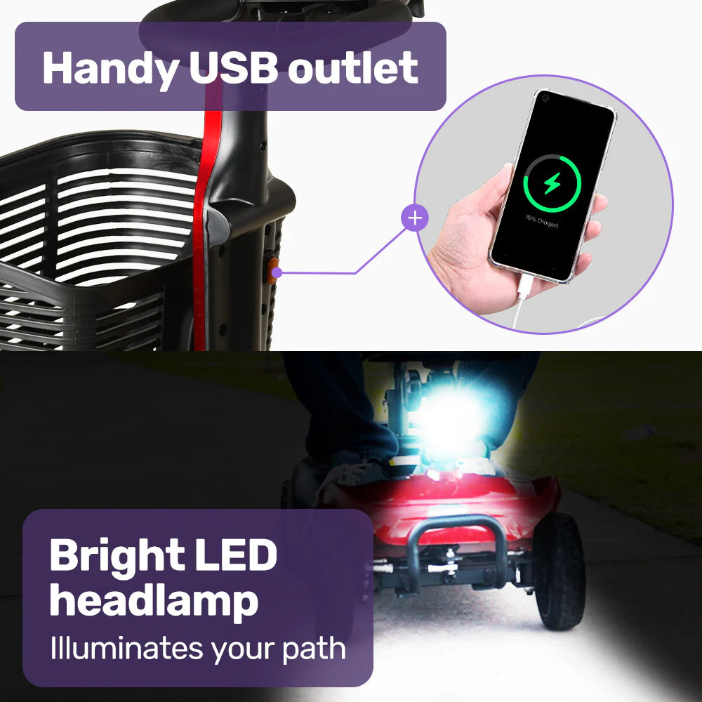 SS Go – Mid-Size Foldable Mobility Scooter with Lithium Battery