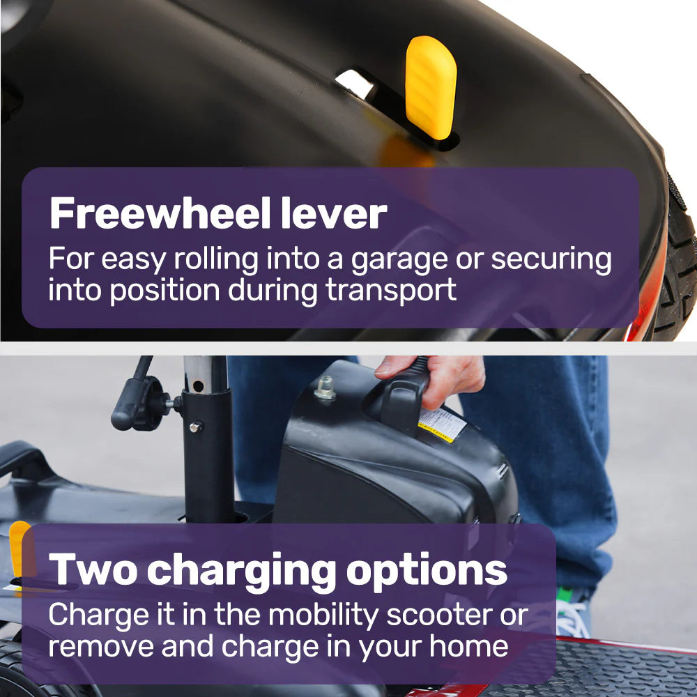 SS Go – Mid-Size Foldable Mobility Scooter with Lithium Battery